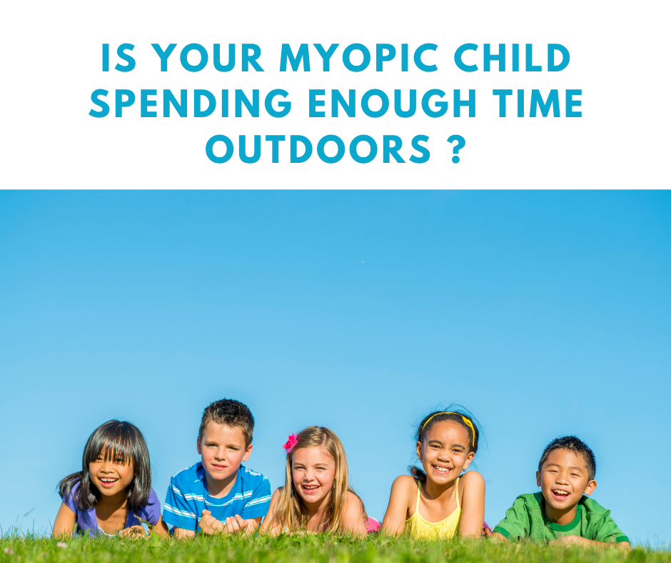 Image with the question: Is your myopic child spending enough time outdoors?