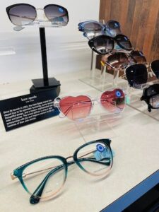 Display of Kate Spade Glasses and Sunglasses